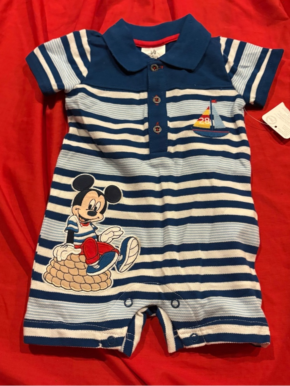 NWT DISNEY baby Mickey romper 3/6 months